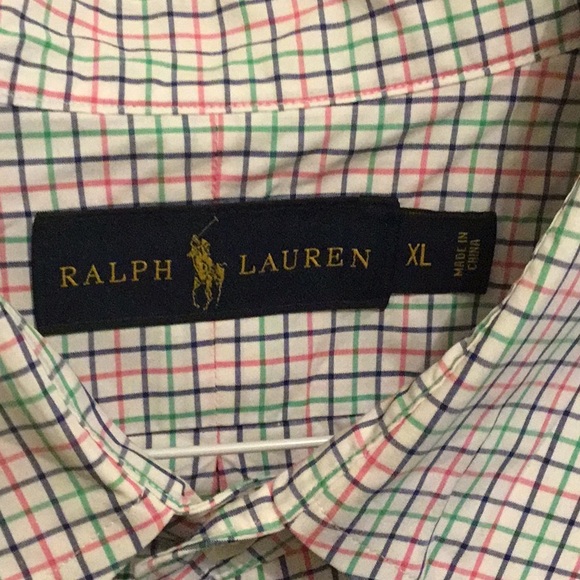 *EUC* Ralph Lauren small check button down. Size XL. - Picture 2 of 4